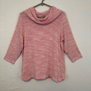 Croft & Barrow petite medium pink and white